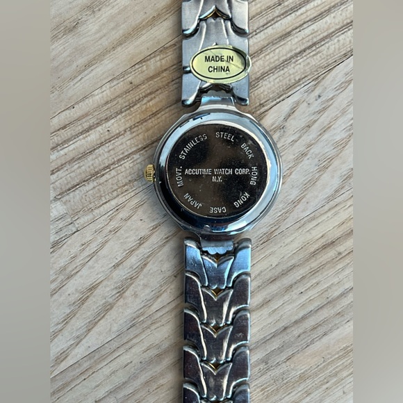 Overload Ladies Watch Two Tone Stainless Weave Bracelet White Dial - Picture 6 of 9